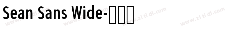 Sean Sans Wide字体转换 Sean Sans Wide字体转换